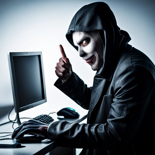 scary looking computer hacker giving side-eye